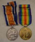 WWI Victory medal & British War Medal attributed to 147675 Gnr. J. W. Sellars, R.