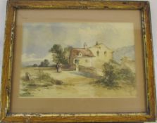 Watercolour of a rural scene by David Cox signed lower left 33 cm x 27 cm