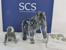 Swarovski 'Endangered Wildlife' Gorillas (boxed)