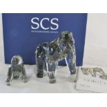 Swarovski 'Endangered Wildlife' Gorillas (boxed)