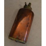 A copper and brass combination powder flask,