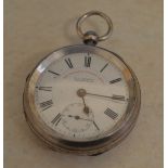 J G Graves 'The Express English Lever' silver pocket watch, Birmingham 1901, total approx weight 4.