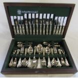 Canteen of silver plate cutlery by Arthur Price of England (one small teaspoon missing)