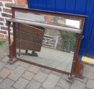 Mahogany overmantle mirror