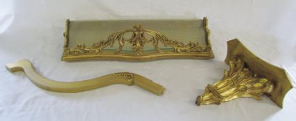 Ornate gilt pier table & a wall bracket