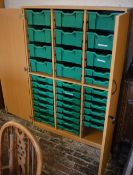 Scholar deep and shallow storage cupboard (Green)