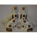 2 pairs of Staffordshire dogs