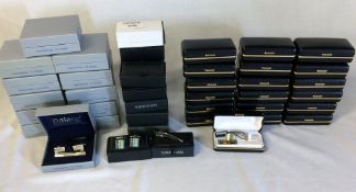 Ex-shop stock - approx 44 boxed sets of cufflinks & tie clips