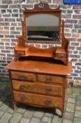 Late Victorian dressing table with mirror
