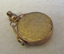 9ct gold fob (hallmarks indistinguishable) weight 7.