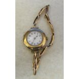 9ct gold ladies wrist watch dedicated to Miss G Richardson on her retirement as Matron 1909 to 1925