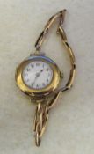 9ct gold ladies wrist watch dedicated to Miss G Richardson on her retirement as Matron 1909 to 1925