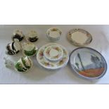 Assorted Royal Albert inc 'Regal Series' and 'Summer Garland', Wedgwood bell,