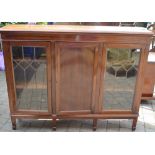 Triple section part glazed book / display case