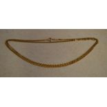 18ct gold chain with one small replacement 9ct gold jump ring. Approx weight 16.