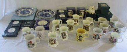 Selection of commemorative ware inc Wedgwood and Prinknash