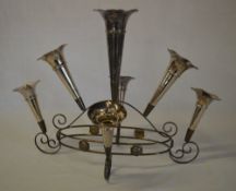 Large all silver table epergne,