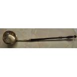 18th century Scottish toddy ladle with George II silver crown
