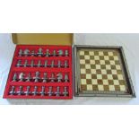 Chess board with Napoleonic chess pieces by Ajedrez (boxed)