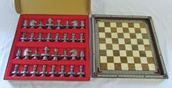 Chess board with Napoleonic chess pieces by Ajedrez (boxed)