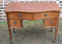 Georgian reproduction serpentine fronted desk
