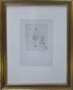 Limited edition etching 4/100 of a ballet scene 'Lilebil Christensen III' by Ernst Oppler