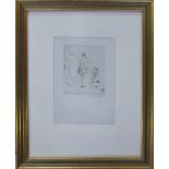 Limited edition etching 4/100 of a ballet scene 'Lilebil Christensen III' by Ernst Oppler