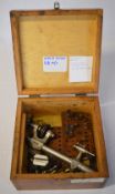 Wolf Jahn 6 1/2mm watchmakers lathe in wooden case (requires assembly,