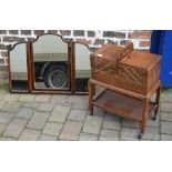 Sewing box and a dressing table mirror