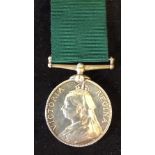 Victoria long service medal awarded to Battery Sergeant Major J Williamson 1st Bty 1st Lincolnshire