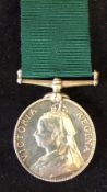 Victoria long service medal awarded to Battery Sergeant Major J Williamson 1st Bty 1st Lincolnshire