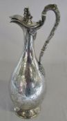 Victorian silver claret jug London 1856 weight 25.