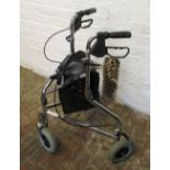 Tri wheel walker mobility aid