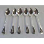 6 Georgian silver teaspoons London 1808 weight 2.