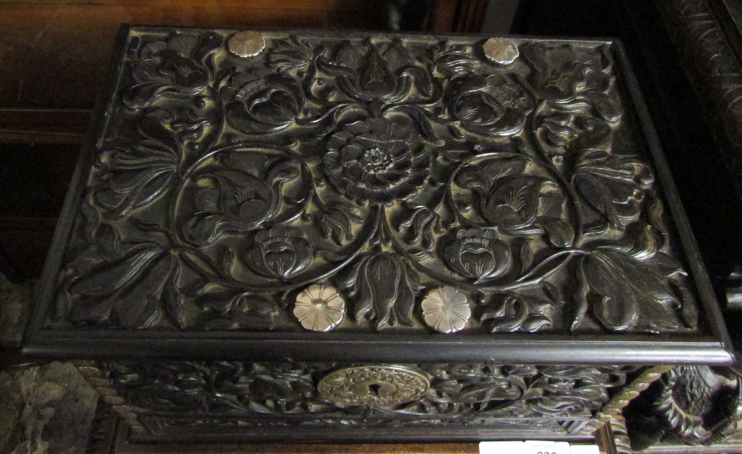Extremely finely carved late 19th century Anglo Indian, possibly Ceylon, - Image 12 of 12