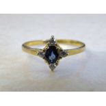 14ct gold topaz and cubic zirconia ring size N (total weight 1.