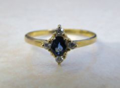 14ct gold topaz and cubic zirconia ring size N (total weight 1.