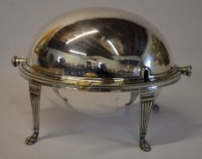 Mappin & Webb silver plated roll over serving dish / bacon dish