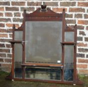 Late Victorian over mantle mirror