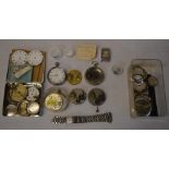 Various Omega watch parts and spares including dials,