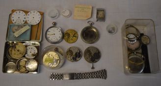 Various Omega watch parts and spares including dials,