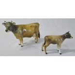 Beswick Jersey cow and calf 'CH Newton Tinkle'