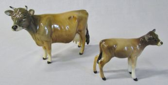 Beswick Jersey cow and calf 'CH Newton Tinkle'