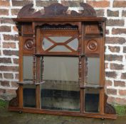 Late Victorian over mantle mirror