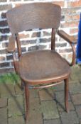 Bentwood arm chair (please note some woodworm)