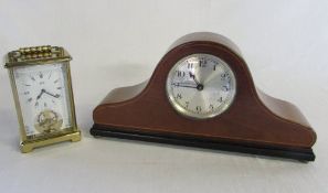 Schatz 8 day carriage clock & a mantle clock
