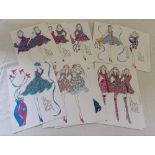 30 original drawings by R Jennings Illustrator for Laura Ashley, Sloane Street,