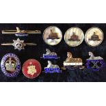 Lincolnshire Regiment badges including silver, tie pins,