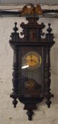 Vienna regulator wall clock with eagle finial