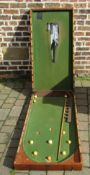 Table billiards/bagatelle board with balls etc